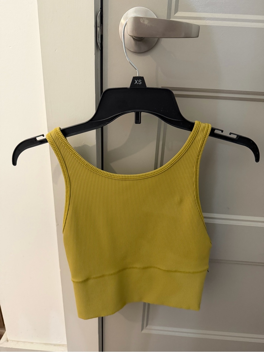lululemon athletica Ribbed Crop Tank - Chartreuse Yellow